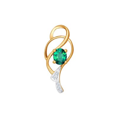 

Подвеска SOKOLOV Diamonds из золота с бриллиантами и изумрудом