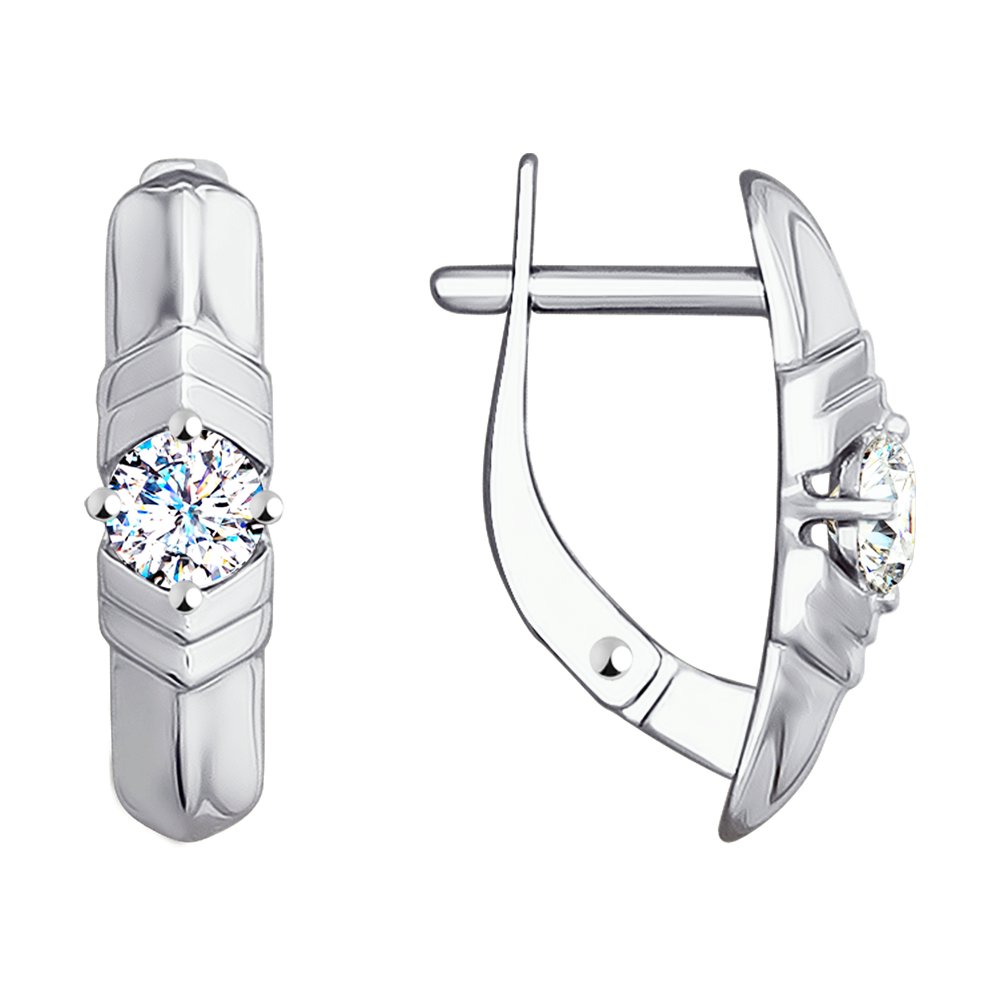 

Серьги SOKOLOV из белого золота со Swarovski Zirconia