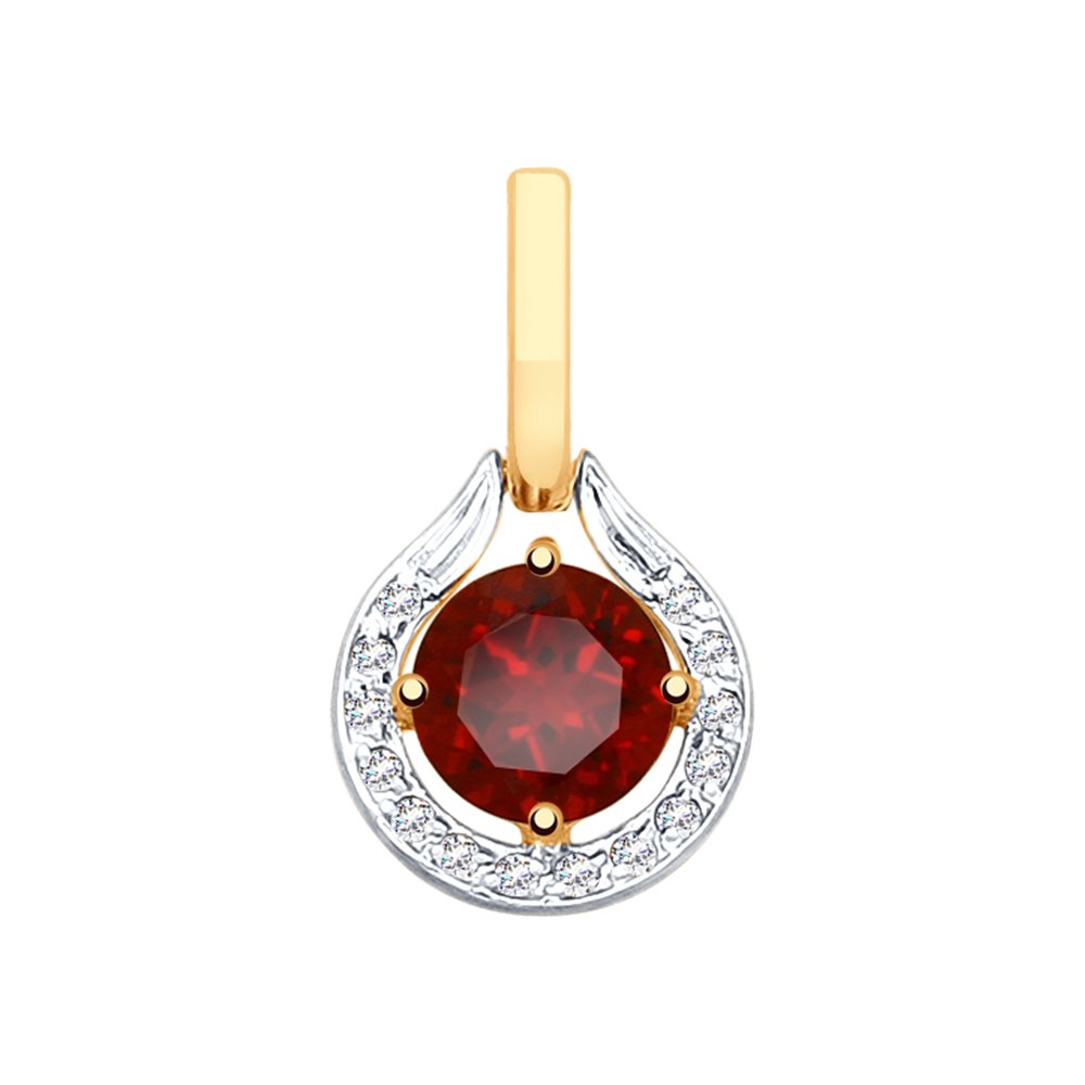 

Подвеска SOKOLOV из золота с гранатом и фианитами