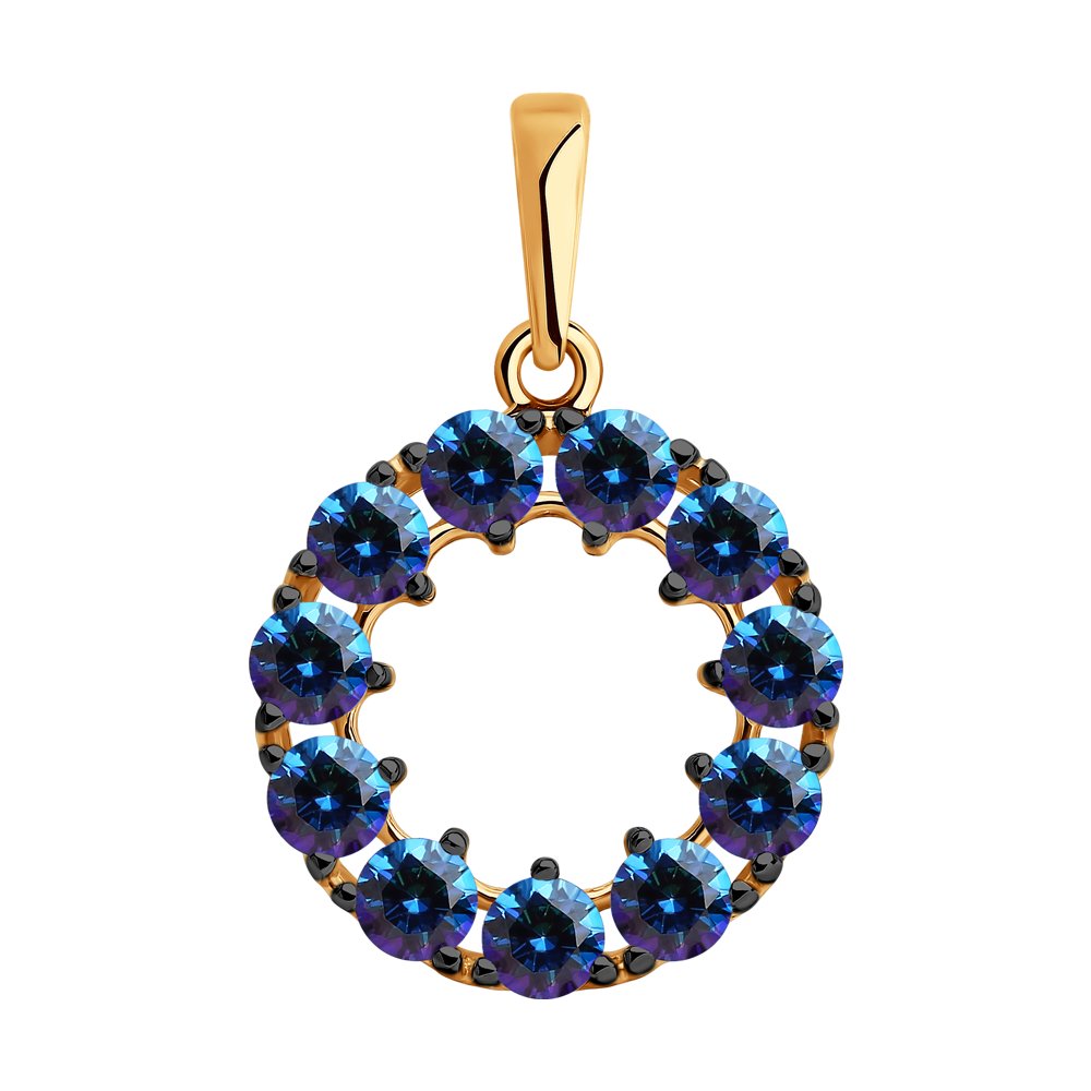 

Подвеска SOKOLOV из золота с синими Swarovski Zirconia