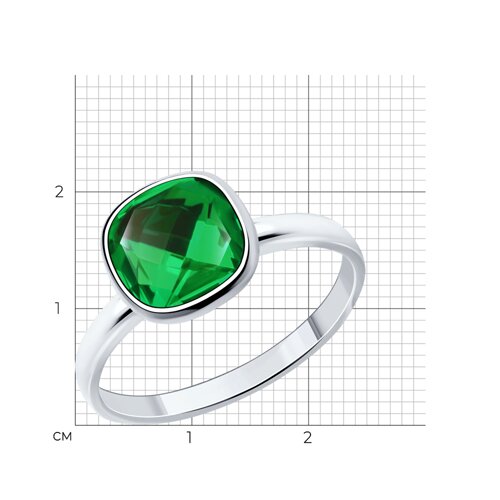 Кольцо из серебра с кристаллом - фото 4