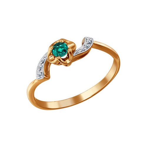 

Кольцо SOKOLOV из золота с бриллиантами и изумрудом