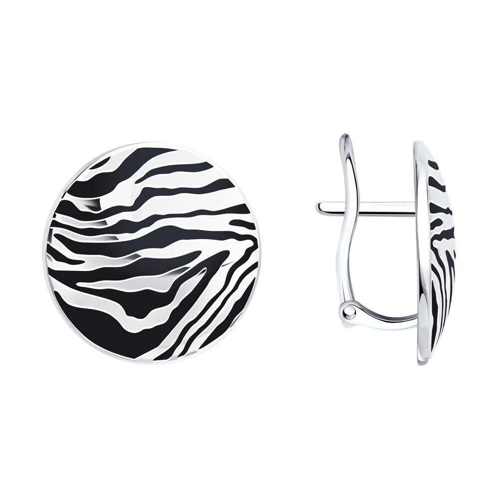 Серьги SOKOLOV из серебра с эмалью