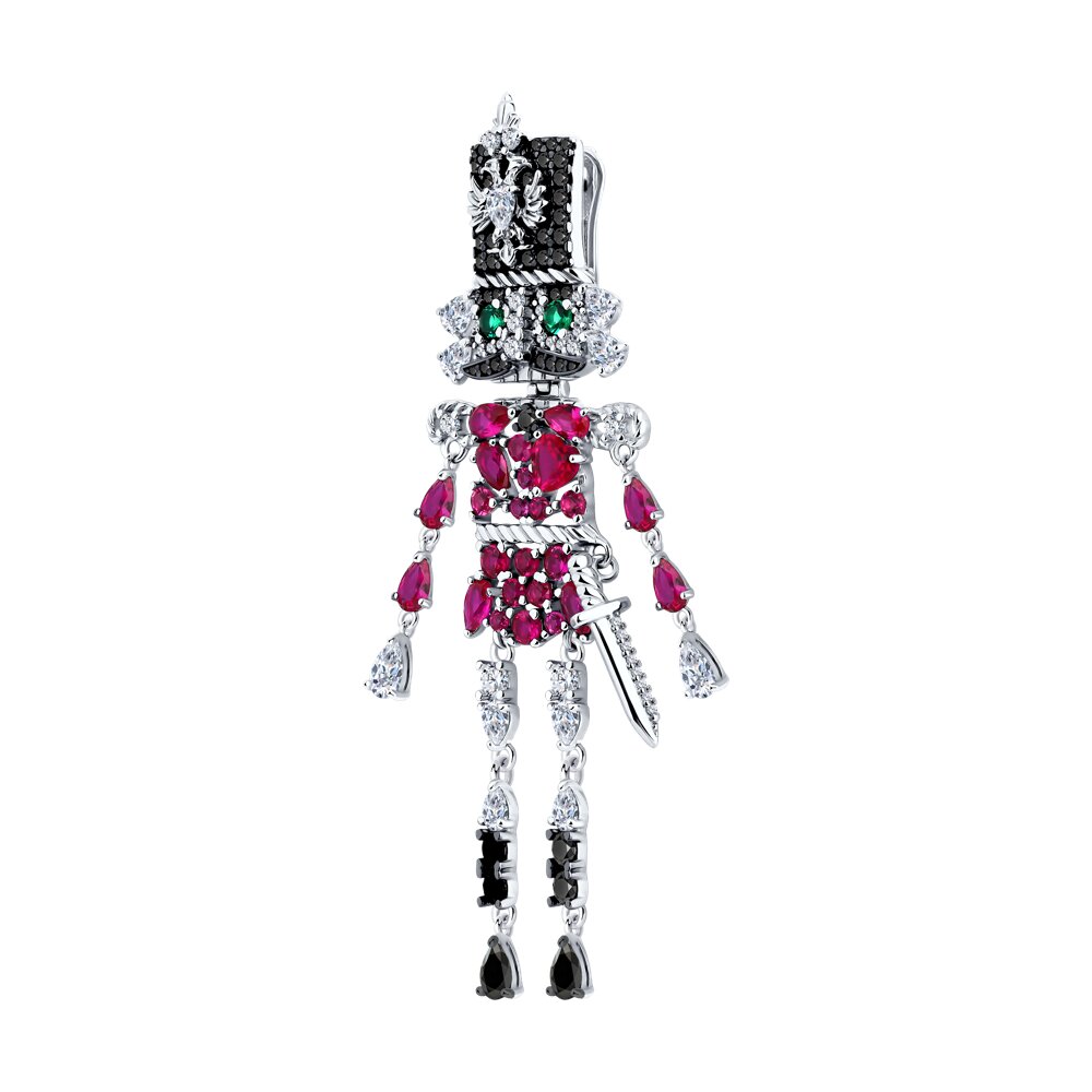 Серьга SOKOLOV из серебра с миксом камней 28990₽