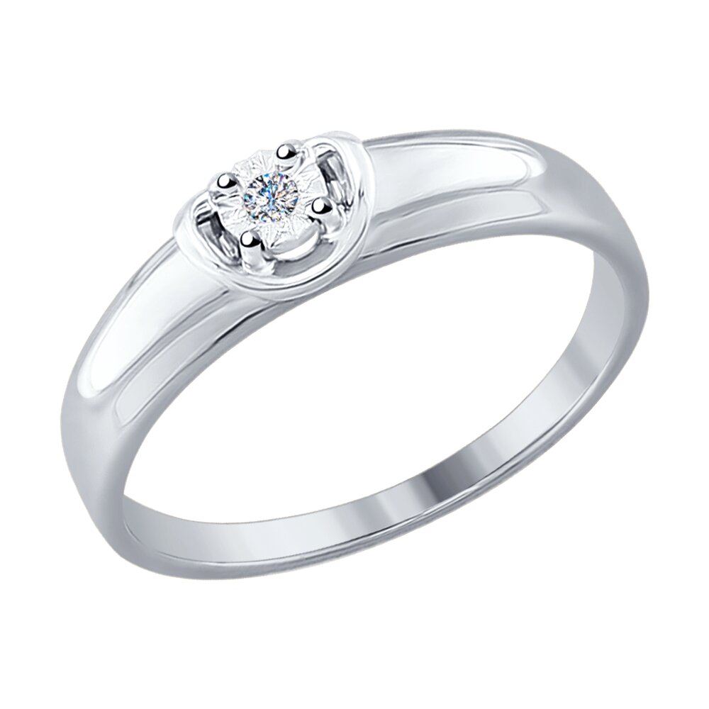 

Кольцо SOKOLOV Diamonds из белого золота с бриллиантом