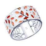 Кольцо из серебра с эмалью