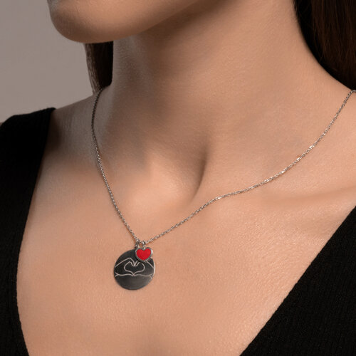 Колье из серебра с эмалью - фото 4