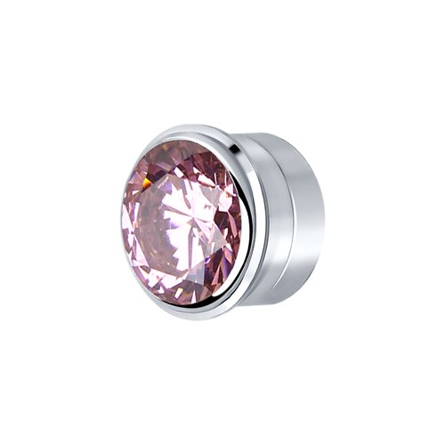 Вставка из серебра с розовым Swarovski Zirconia