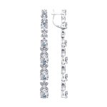 Серьги из серебра с фианитами