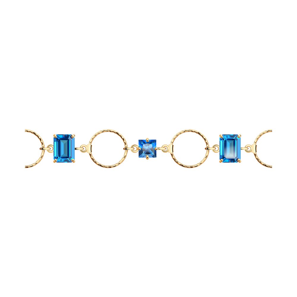 

Браслет SOKOLOV из золота с топазами Swarovski