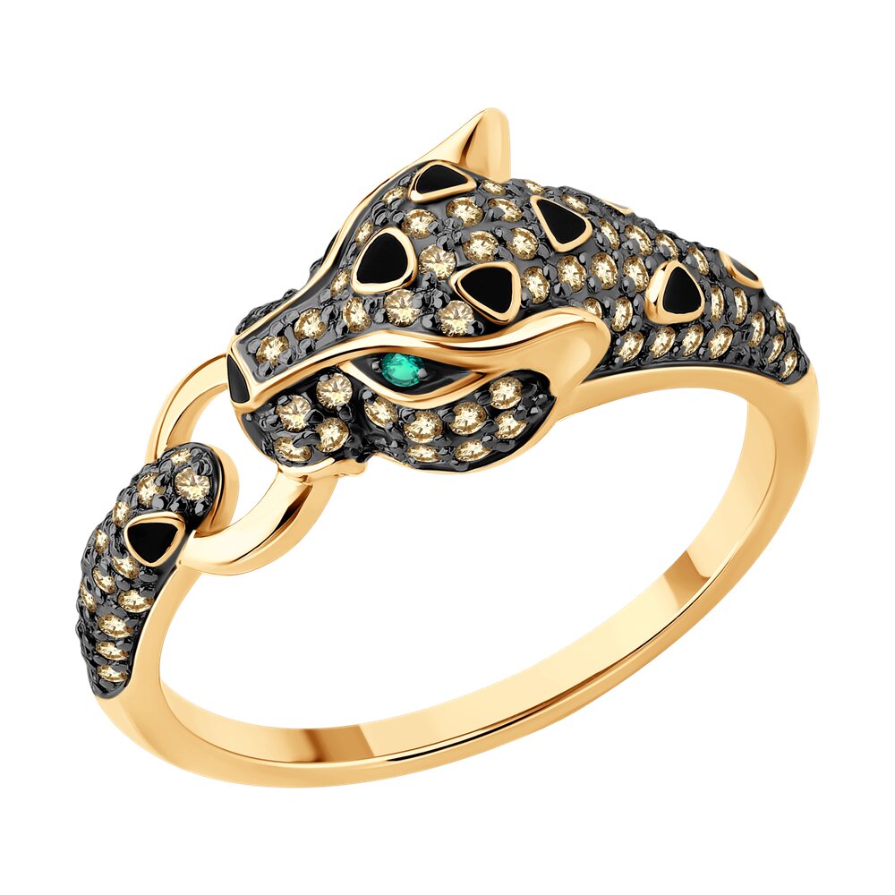 Кольцо SOKOLOV из золота с миксом камней