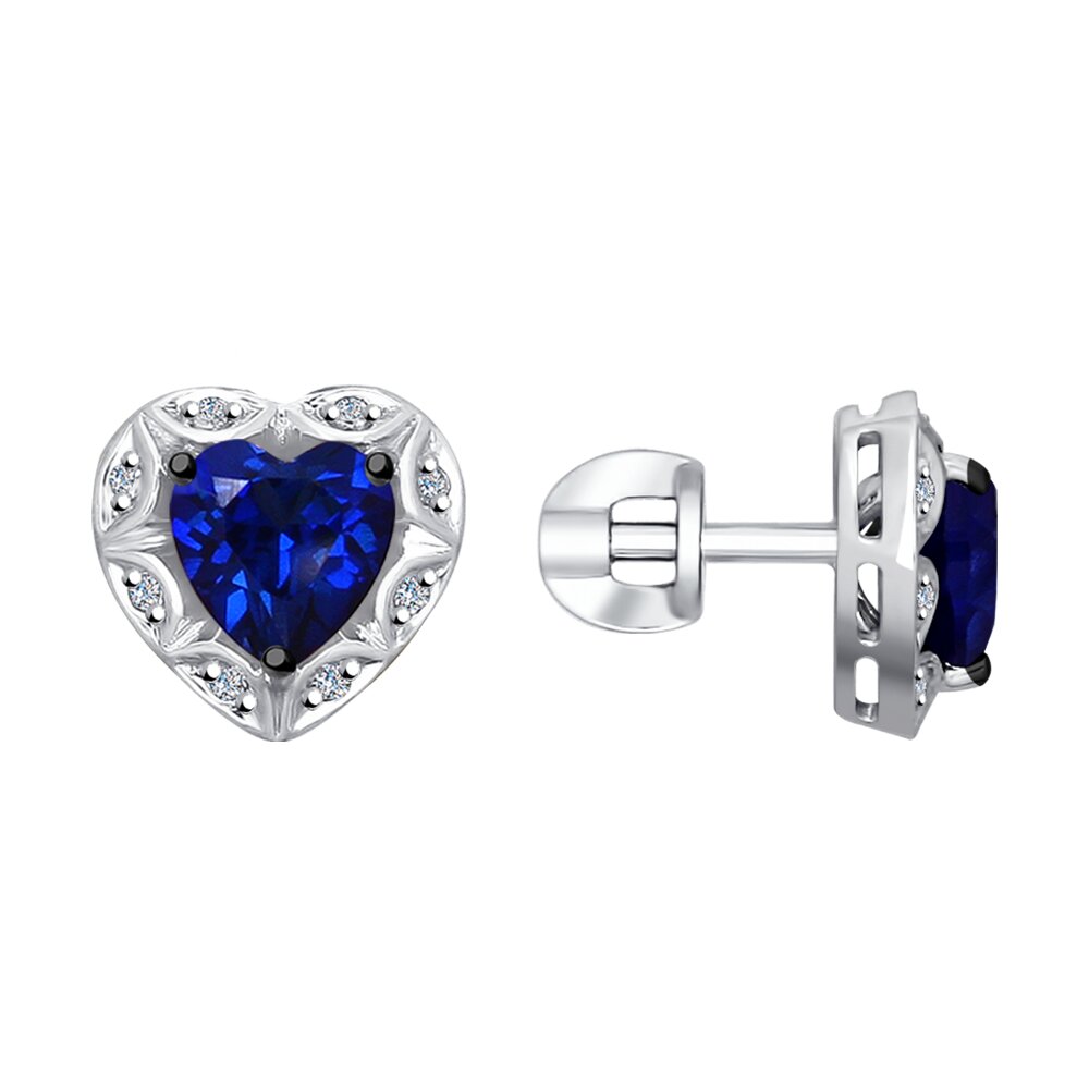 

Серьги SOKOLOV Diamonds из белого золота с бриллиантами и корундами