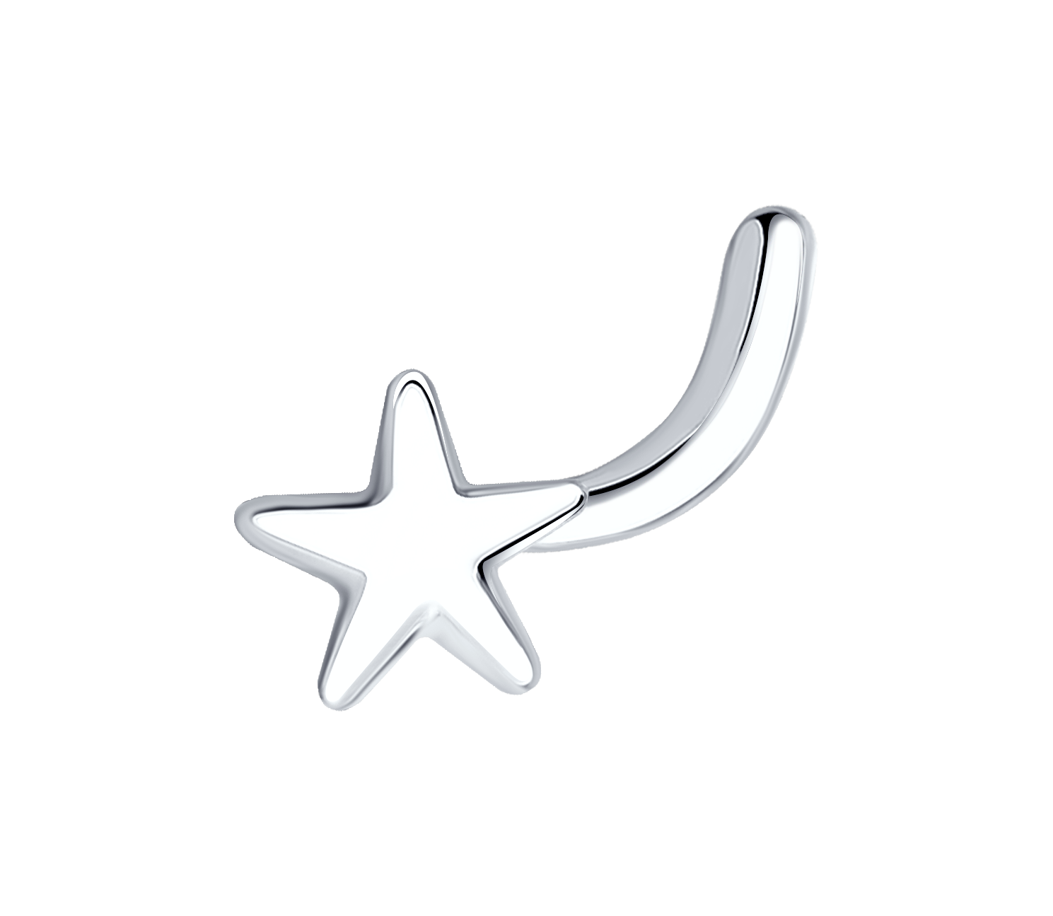 Украшение в форме звезды для пирсинга носа SOKOLOV