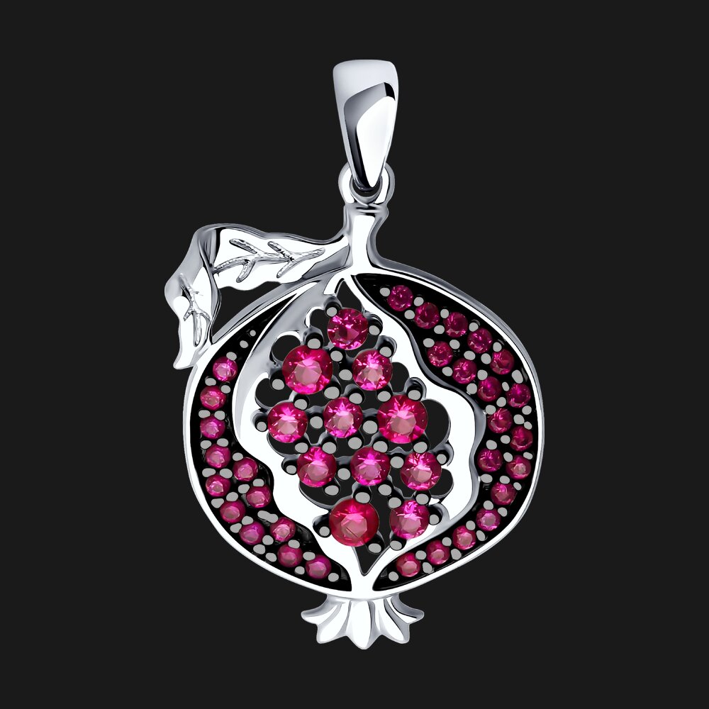 Подвеска SOKOLOV из серебра с корундами, фото 3