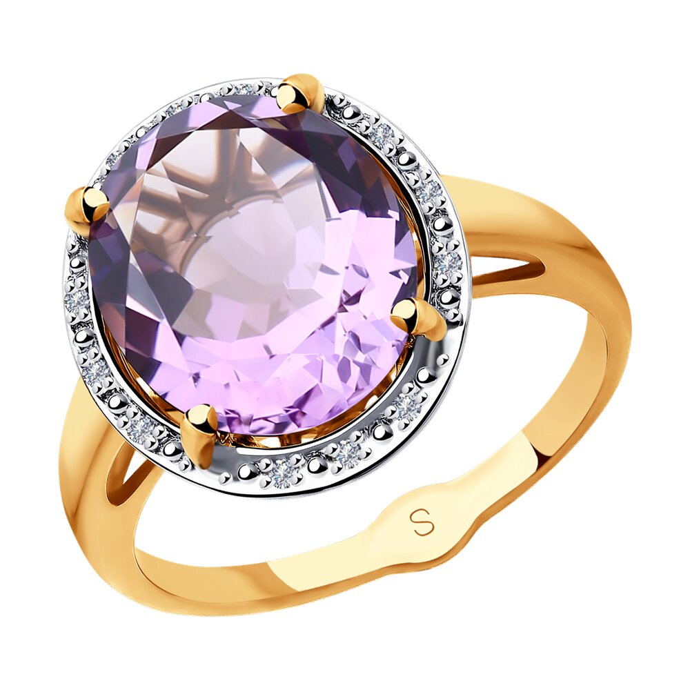 

Кольцо SOKOLOV Diamonds из золота с бриллиантами и аметистом