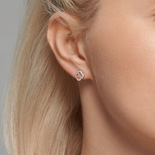 Серьги из серебра с фианитами - фото 3