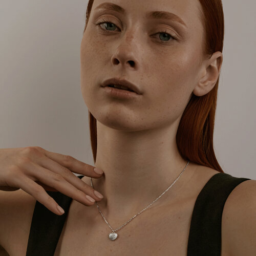 Колье из серебра с фианитами - фото 4