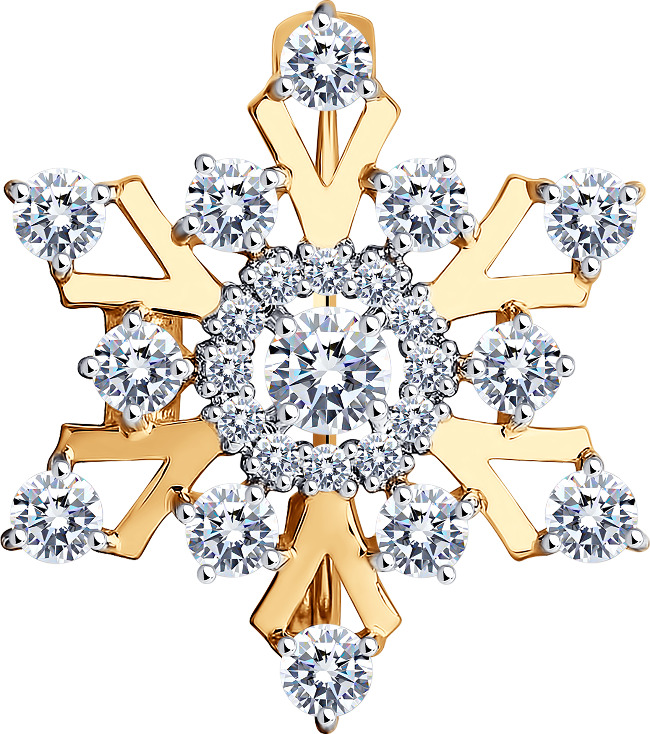 Брошь SOKOLOV из золота с фианитами 9250₽