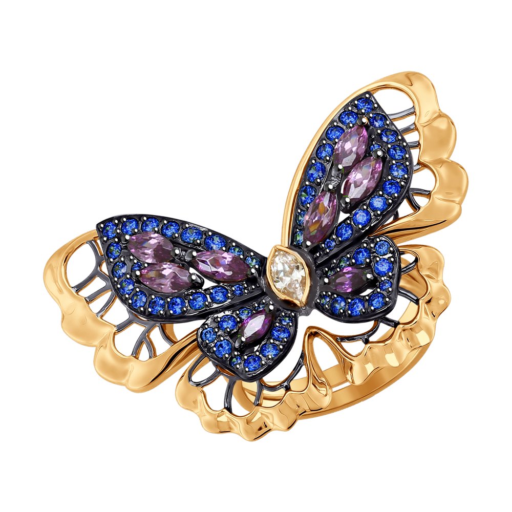 

Золотое кольцо с бабочкой SOKOLOV