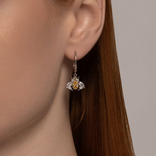 Серьги из серебра с фианитами - фото 3