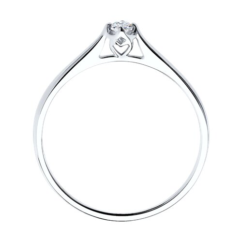Помолвочное кольцо из белого золота с бриллиантом 1011384 SOKOLOV фото 2