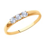 Кольцо из золота со Swarovski Zirconia