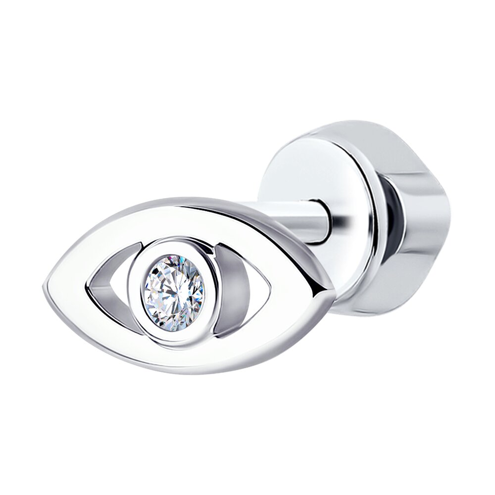 

Серьга SKLV из серебра с фианитом