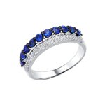 

Кольцо SOKOLOV Diamonds из белого золота с бриллиантами и сапфирами