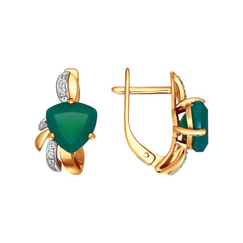 

Серьги SOKOLOV из золота с зелёными агатами