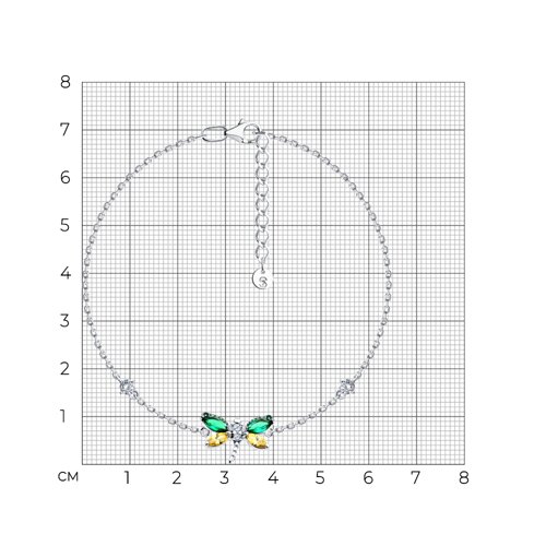 Браслет из серебра с фианитами - фото 5