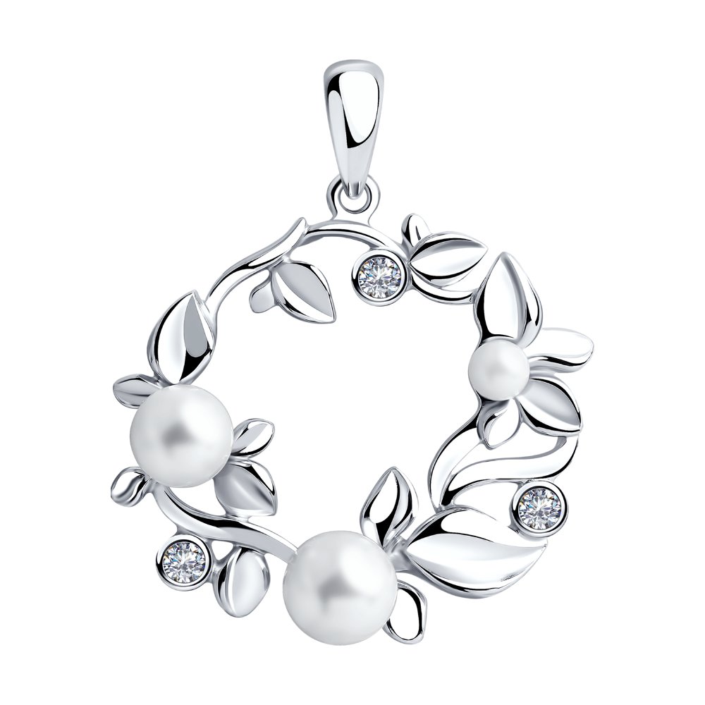 

Подвеска SOKOLOV из серебра с жемчугом и фианитами