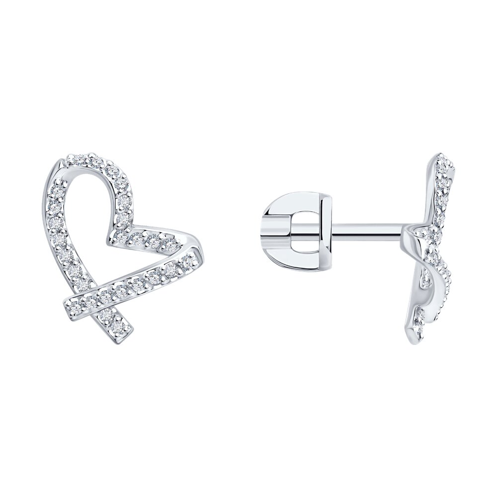 Серьги SOKOLOV из белого золота с бриллиантами 140490₽