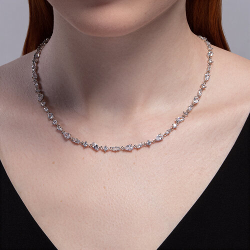 Колье из серебра с фианитами - фото 3