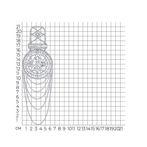 Брошь из серебра с фианитами - фото 4