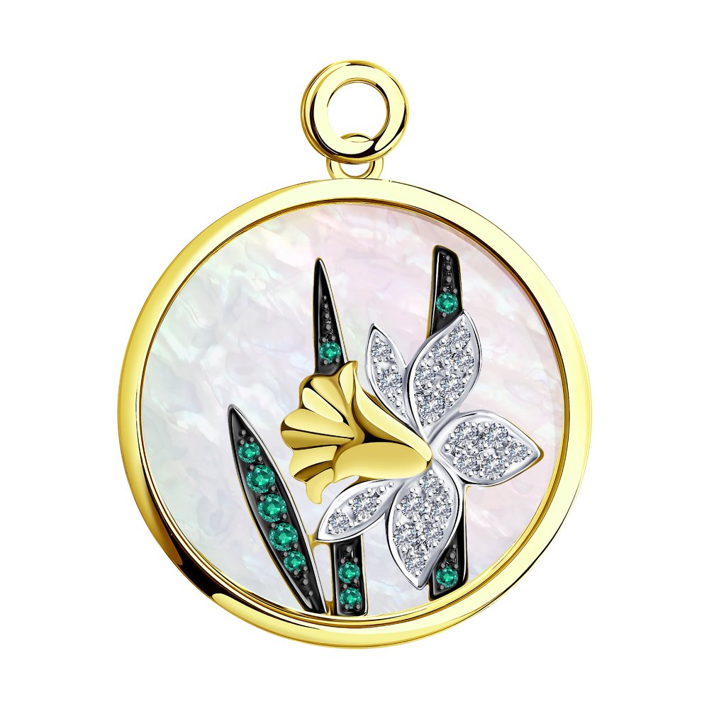 

Подвеска SOKOLOV Diamonds из желтого золота с миксом камней