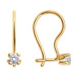 Серьги из золота с фианитами