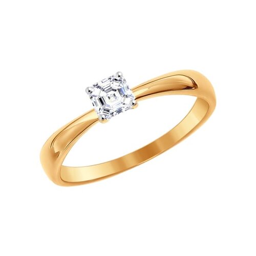 Помолвочное кольцо из золота со Сваровски 81010233 SOKOLOV фото