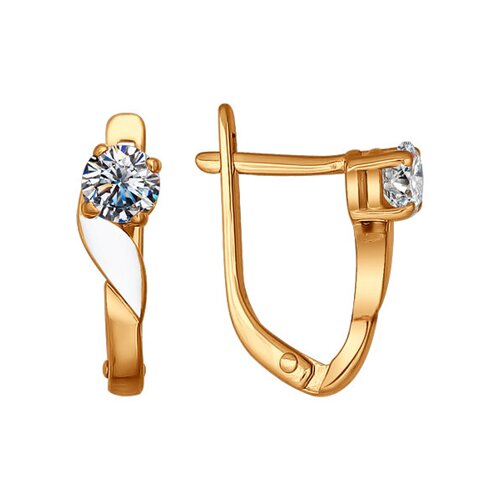 

Серьги SOKOLOV из золота со swarovski zirconia