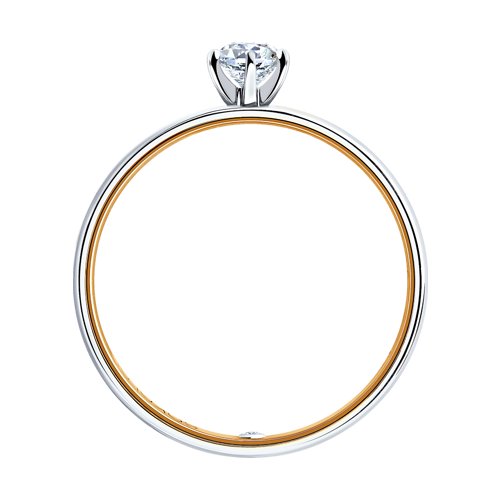 Кольцо из комбинированного золота с бриллиантами 1014049-01 SOKOLOV фото 2