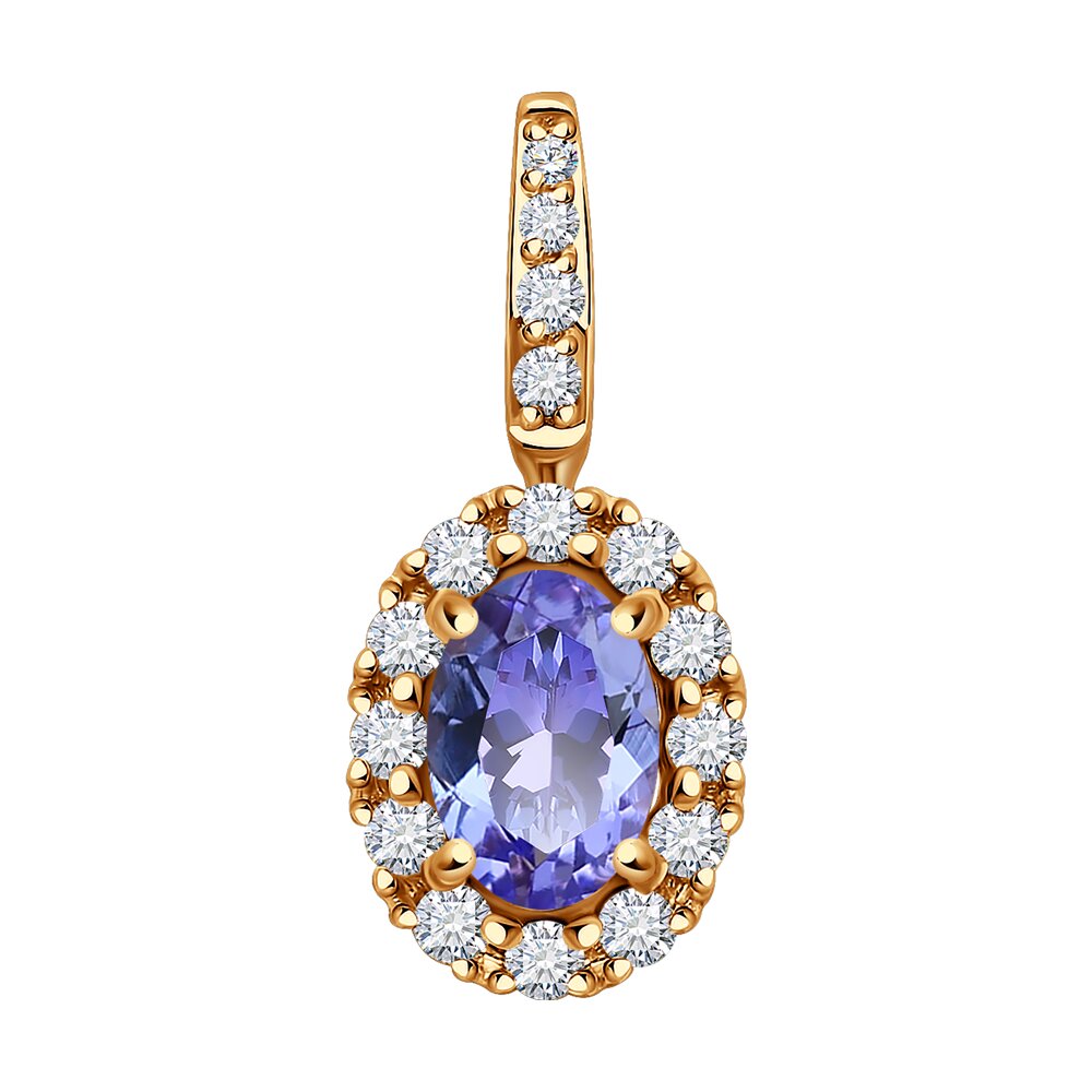 

Подвеска SOKOLOV Diamonds из золота с бриллиантами и танзанитом