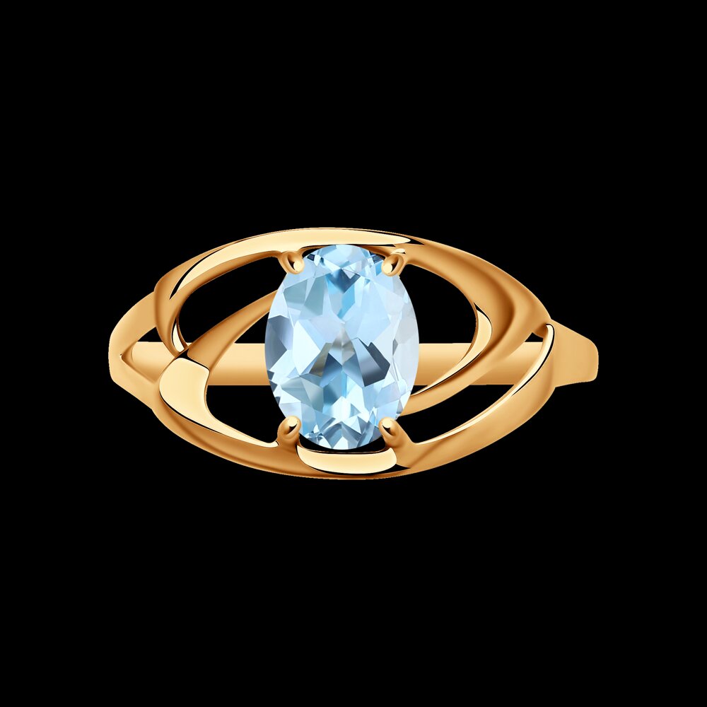 Кольцо SOKOLOV из золота с топазом, фото 4