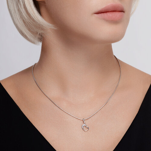 Подвеска из серебра с фианитами - фото 3