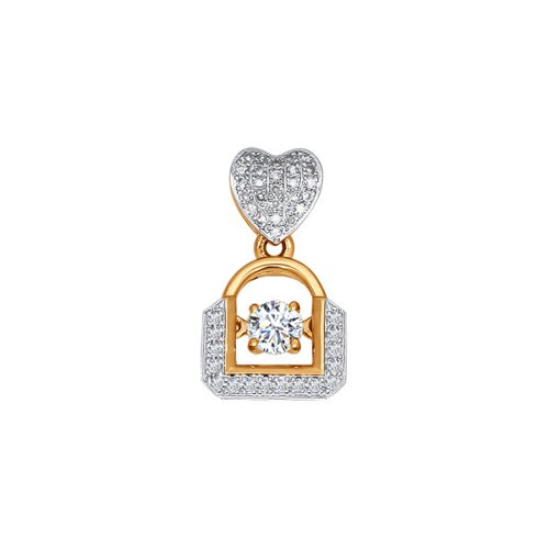 

Золотая подвеска, украшенная бриллиантами и топазом Swarovski SOKOLOV