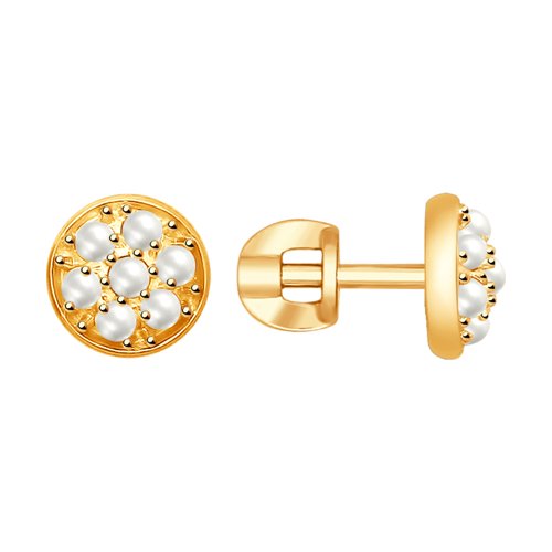 Серьги из серебра с жемчугом Swarovski