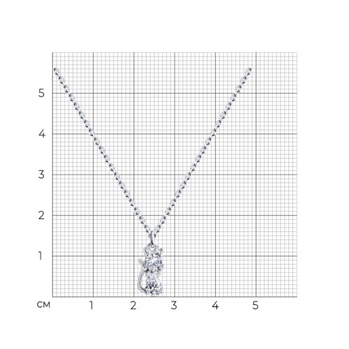 Колье из серебра с фианитами - фото 4