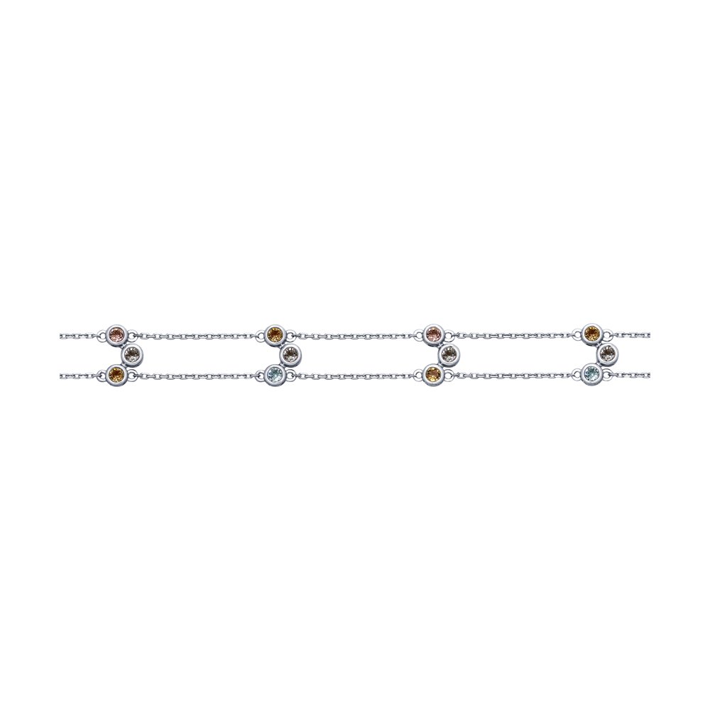 

Серебряный браслет с кристаллами Swarovski SOKOLOV