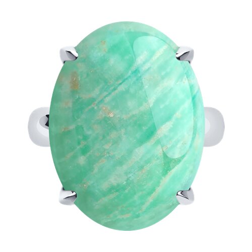 Кольцо из серебра с амазонитом - фото 2