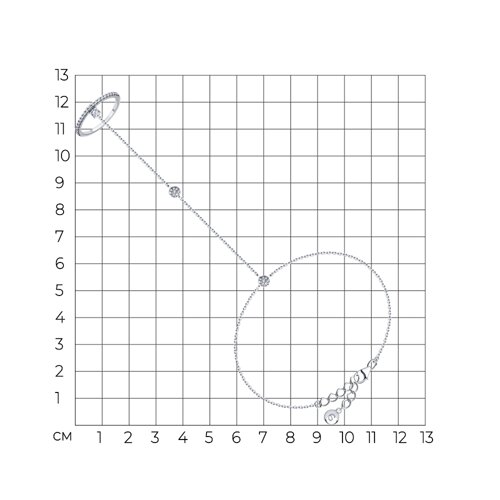 Браслет-слейв из серебра с фианитами SOKOLOV - купить в официальном ...