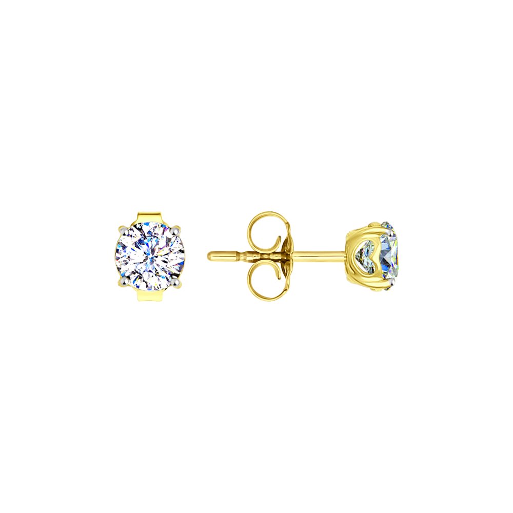 

Серьги SOKOLOV из желтого золота со Swarovski Zirconia