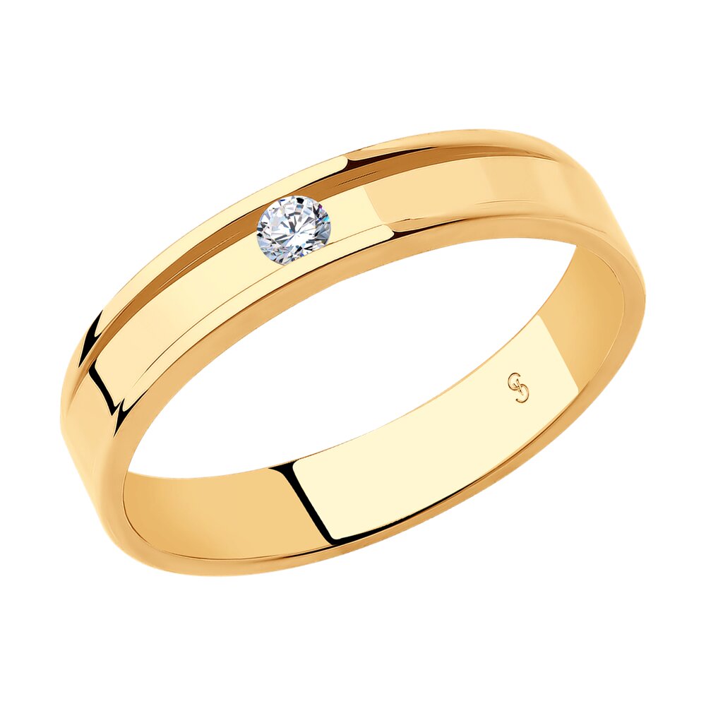 Обручальное кольцо SOKOLOV Diamonds из золота с бриллиантом0